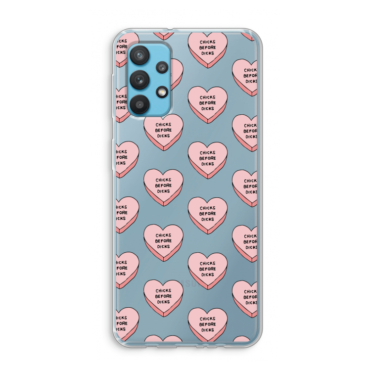Chicks before dicks: Samsung Galaxy A32 4G Transparant Hoesje
