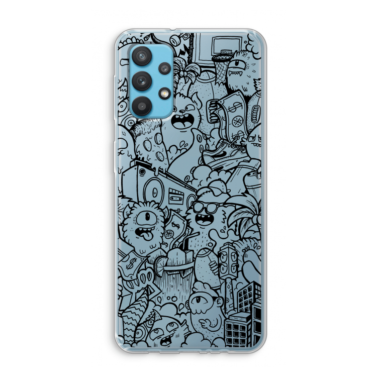 Vexx Black City : Samsung Galaxy A32 4G Transparant Hoesje