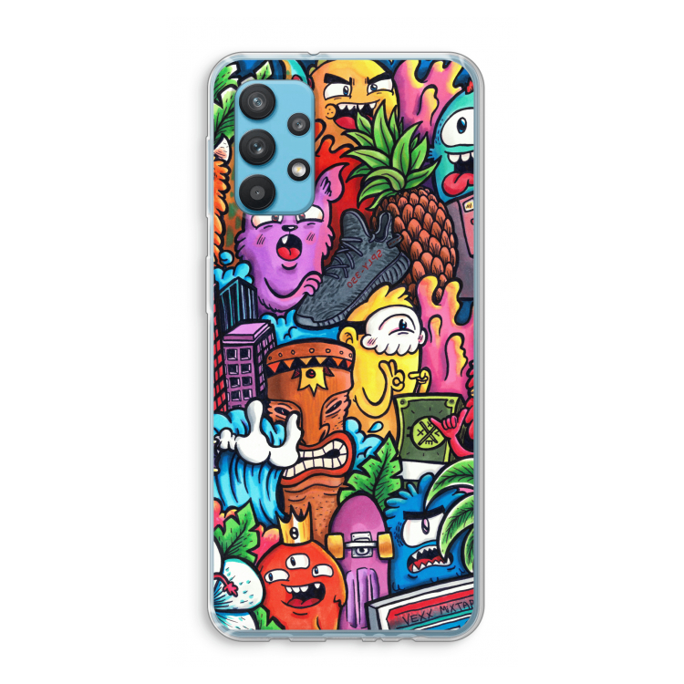 Vexx Mixtape: Samsung Galaxy A32 4G Transparant Hoesje