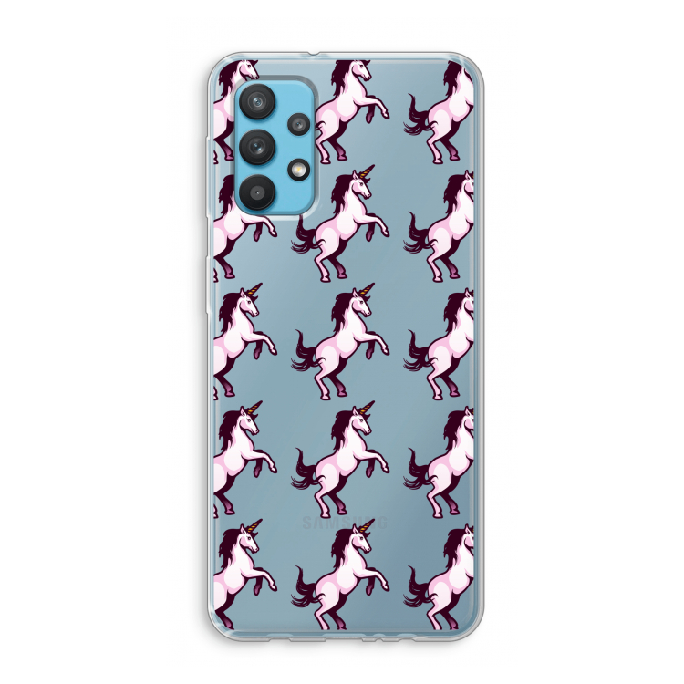 Musketon Unicorn: Samsung Galaxy A32 4G Transparant Hoesje
