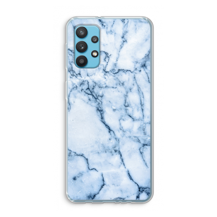 Blauw marmer: Samsung Galaxy A32 4G Transparant Hoesje