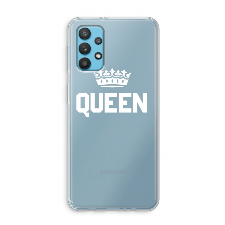 Queen zwart: Samsung Galaxy A32 4G Transparant Hoesje