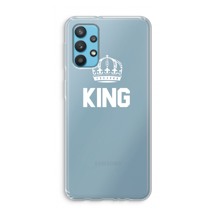 King zwart: Samsung Galaxy A32 4G Transparant Hoesje