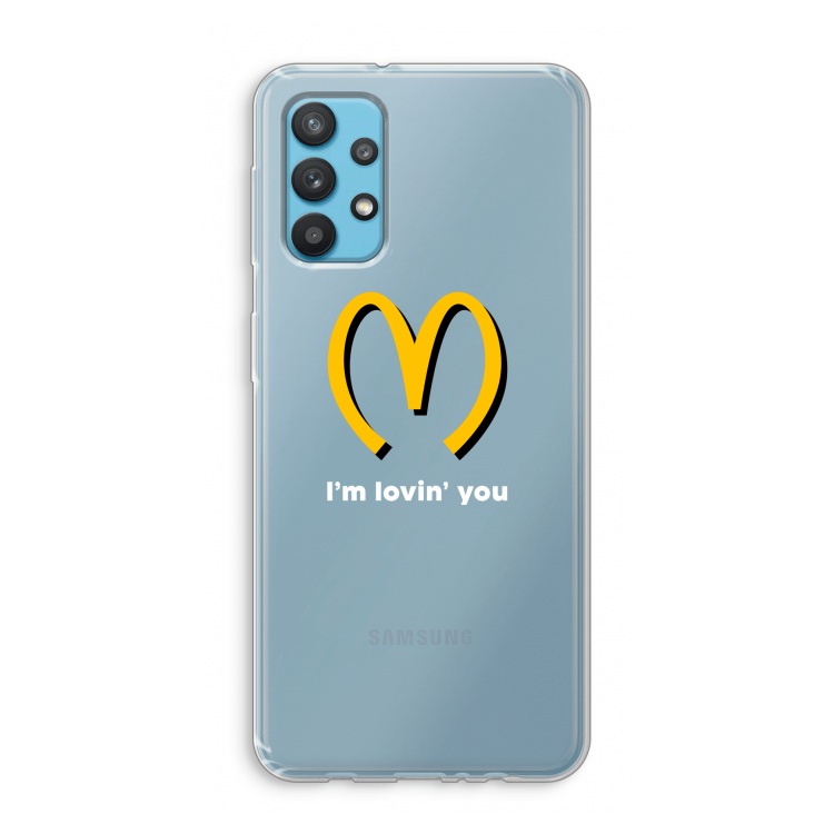 I'm lovin' you: Samsung Galaxy A32 4G Transparant Hoesje