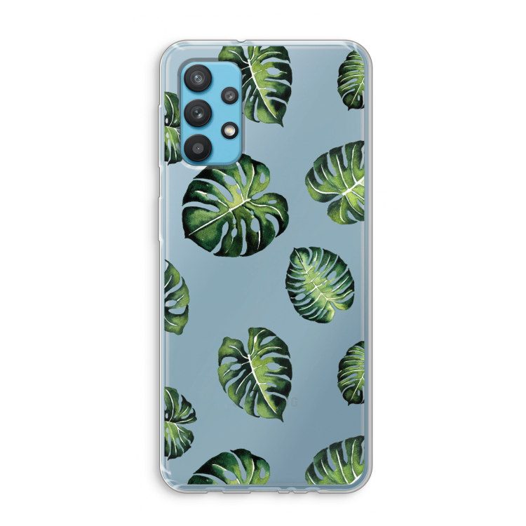Tropische bladeren: Samsung Galaxy A32 4G Transparant Hoesje