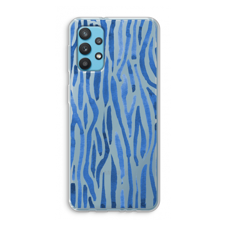 Blauwe nerven: Samsung Galaxy A32 4G Transparant Hoesje