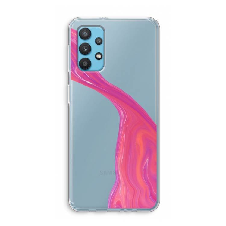 Paarse stroom: Samsung Galaxy A32 4G Transparant Hoesje