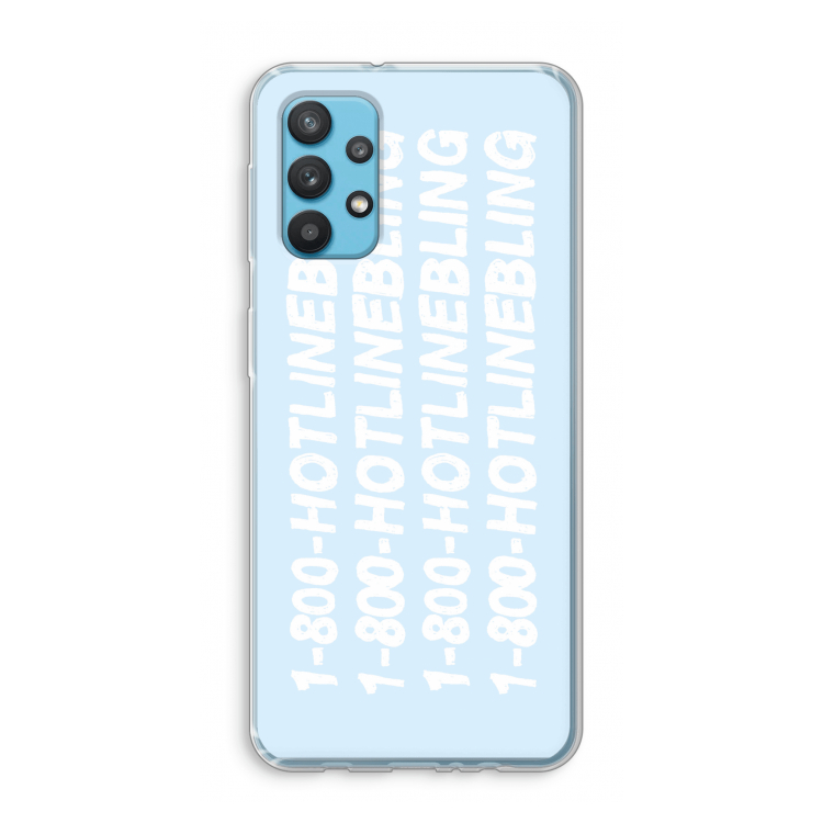 Hotline bling blue: Samsung Galaxy A32 4G Transparant Hoesje
