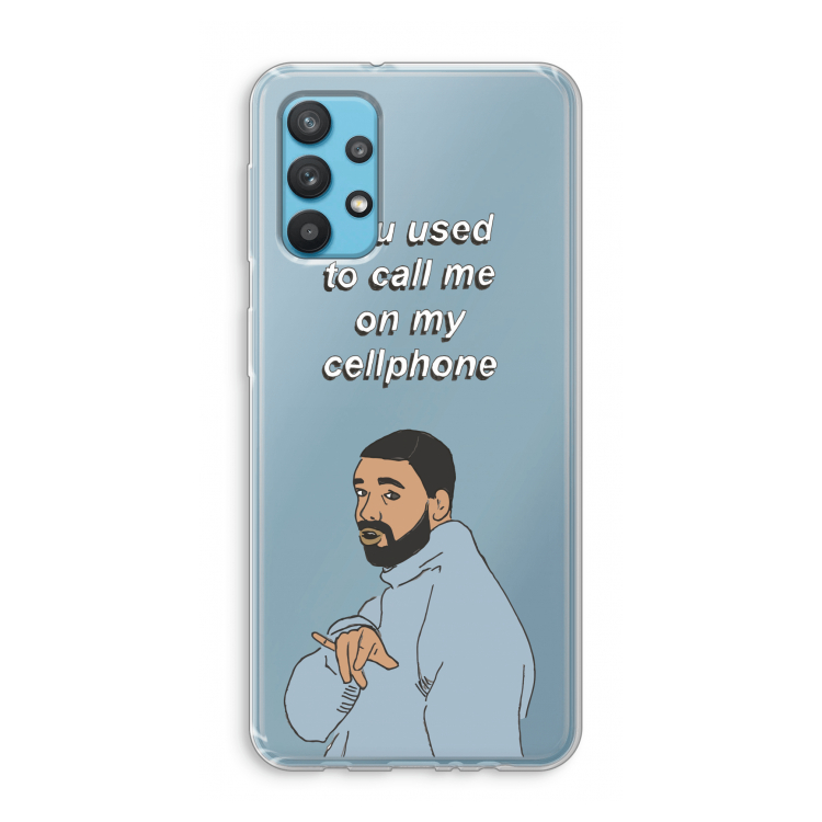 Hotline bling: Samsung Galaxy A32 4G Transparant Hoesje