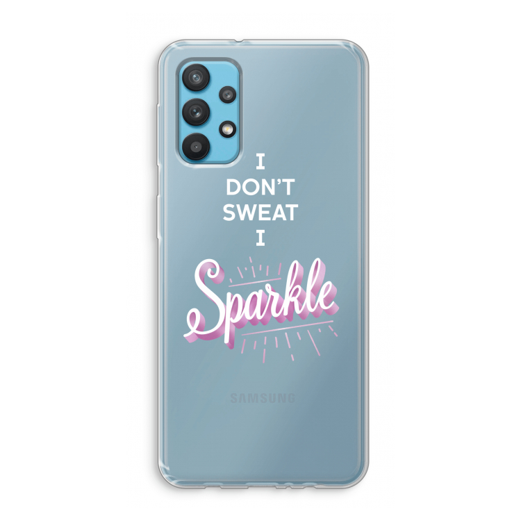 Sparkle quote: Samsung Galaxy A32 4G Transparant Hoesje