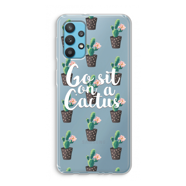 Cactus quote: Samsung Galaxy A32 4G Transparant Hoesje