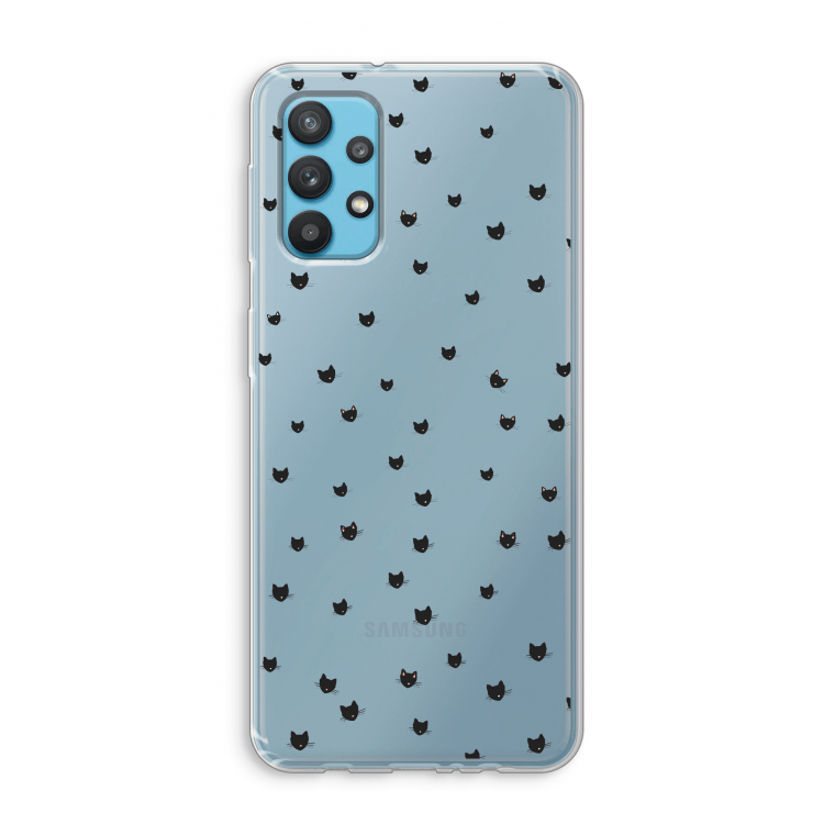 Kleine kattenkopjes: Samsung Galaxy A32 4G Transparant Hoesje