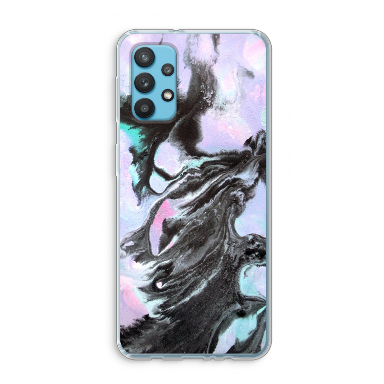 Pastel zwart: Samsung Galaxy A32 4G Transparant Hoesje