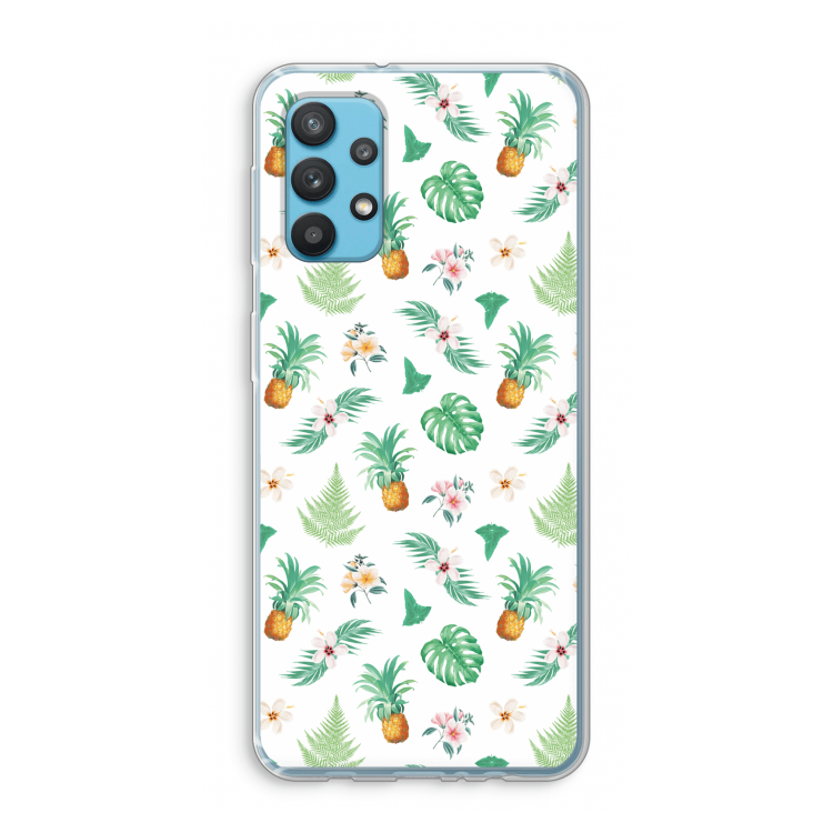 Ananas bladeren: Samsung Galaxy A32 4G Transparant Hoesje