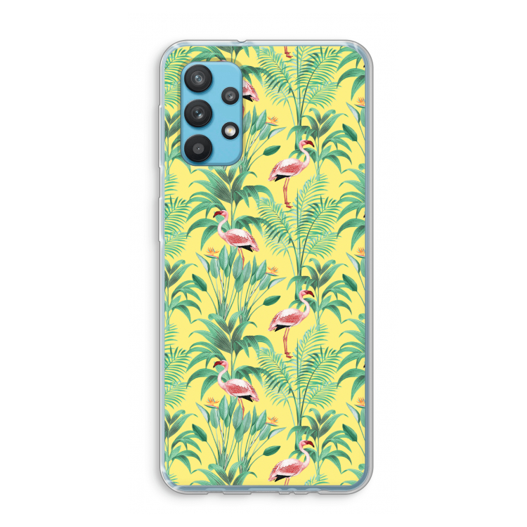 Flamingo party: Samsung Galaxy A32 4G Transparant Hoesje