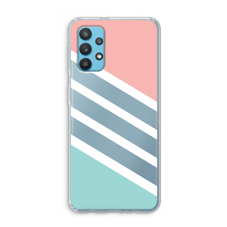 Strepen pastel: Samsung Galaxy A32 4G Transparant Hoesje