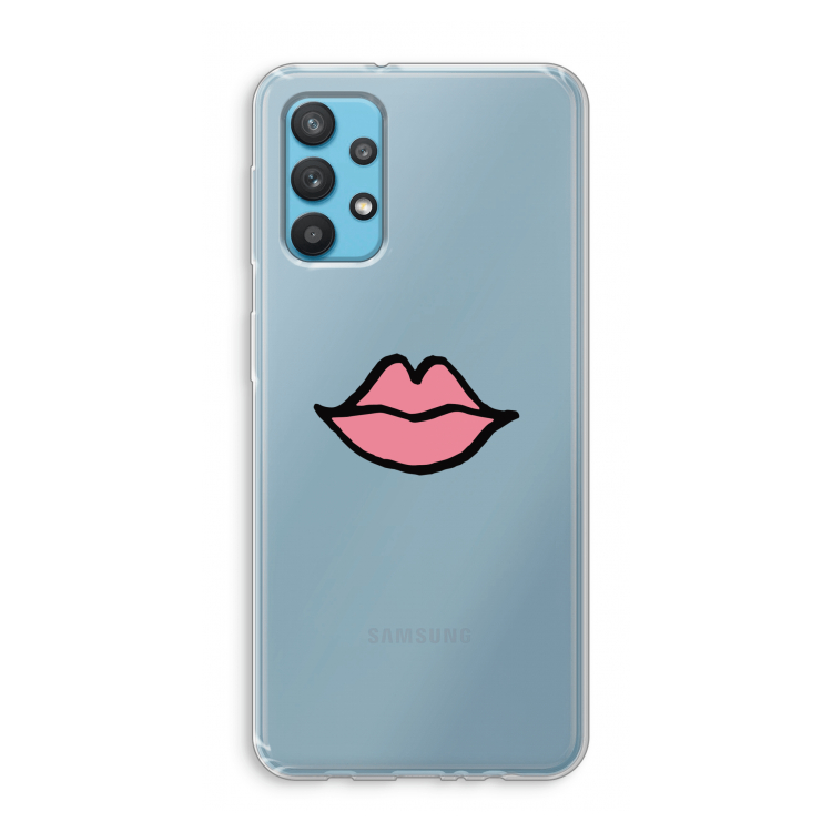 Kusje: Samsung Galaxy A32 4G Transparant Hoesje
