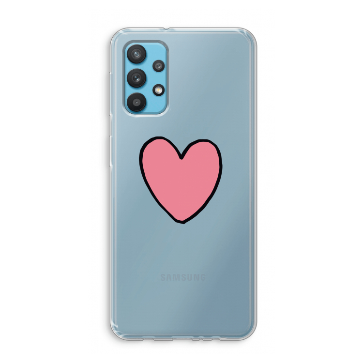 Hartje: Samsung Galaxy A32 4G Transparant Hoesje