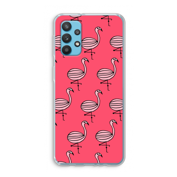 Flamingo: Samsung Galaxy A32 4G Transparant Hoesje