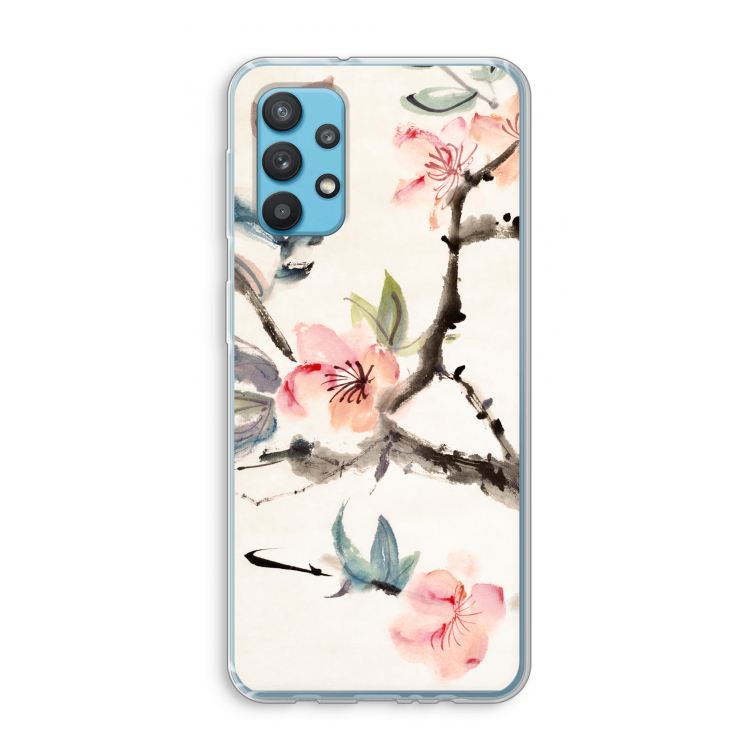 Japanse bloemen: Samsung Galaxy A32 4G Transparant Hoesje