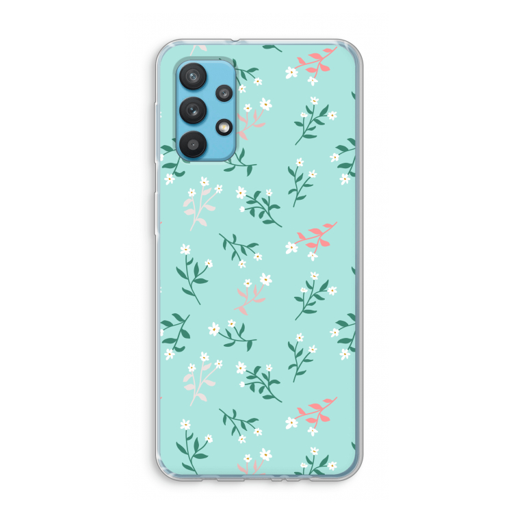 Small white flowers: Samsung Galaxy A32 4G Transparant Hoesje