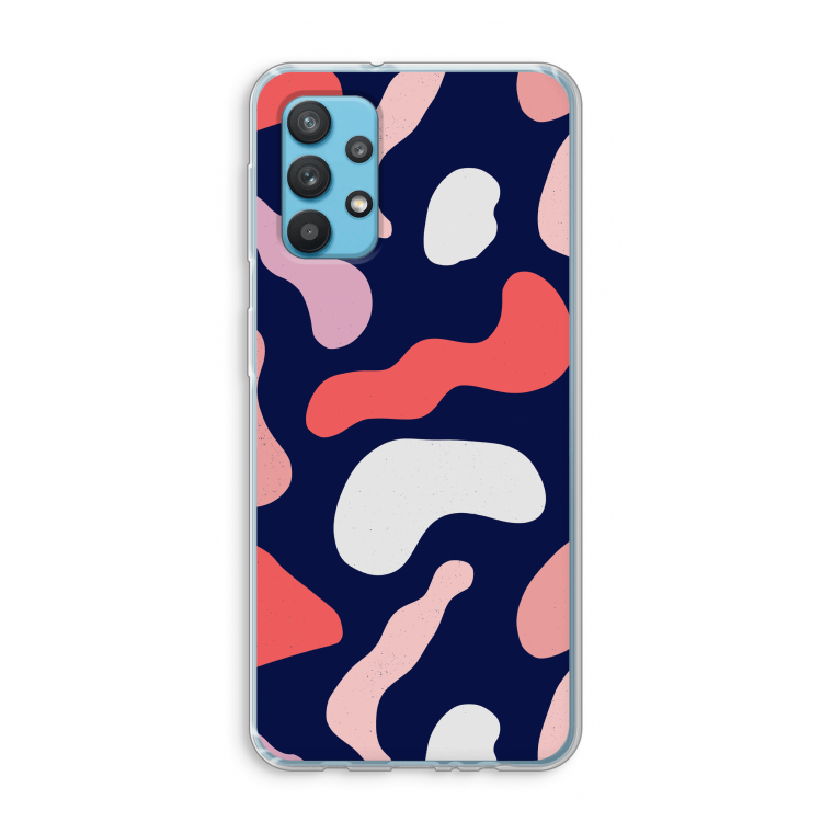 Memphis Shapes Pink: Samsung Galaxy A32 4G Transparant Hoesje