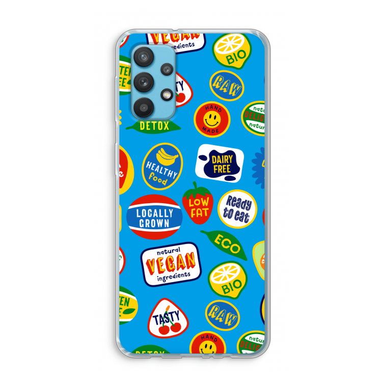 Fruitsticker: Samsung Galaxy A32 4G Transparant Hoesje