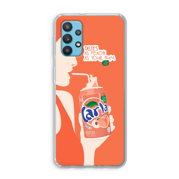 Peach please!: Samsung Galaxy A32 4G Transparant Hoesje