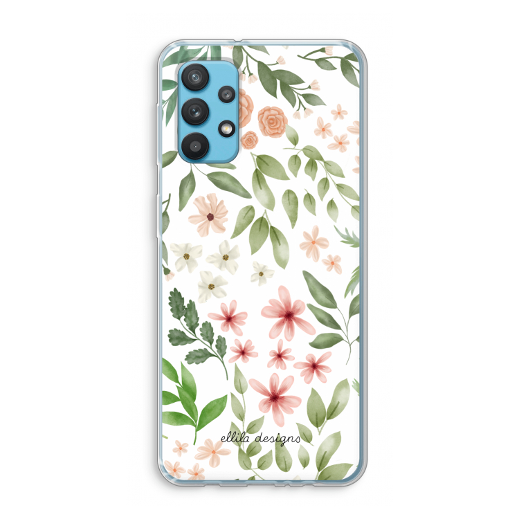 Botanical sweet flower heaven: Samsung Galaxy A32 4G Transparant Hoesje