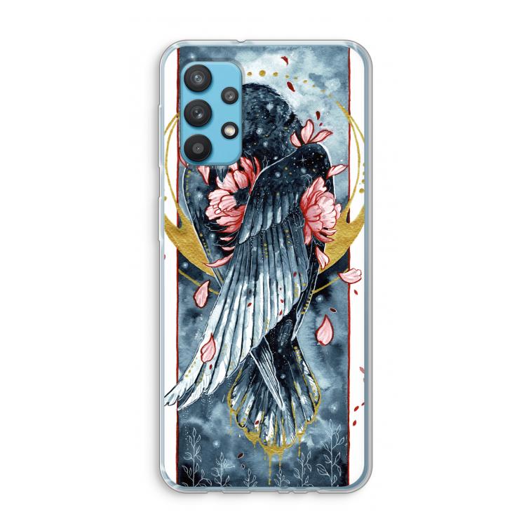Golden Raven: Samsung Galaxy A32 4G Transparant Hoesje