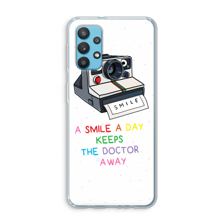 Smile: Samsung Galaxy A32 4G Transparant Hoesje
