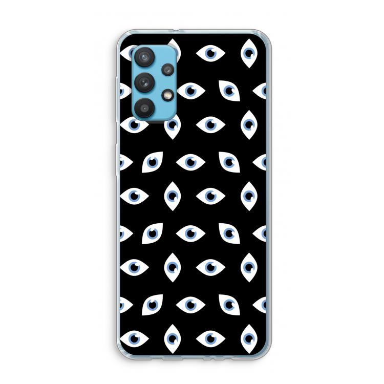 Eyes pattern: Samsung Galaxy A32 4G Transparant Hoesje