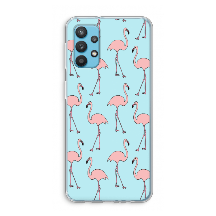 Anything Flamingoes: Samsung Galaxy A32 4G Transparant Hoesje