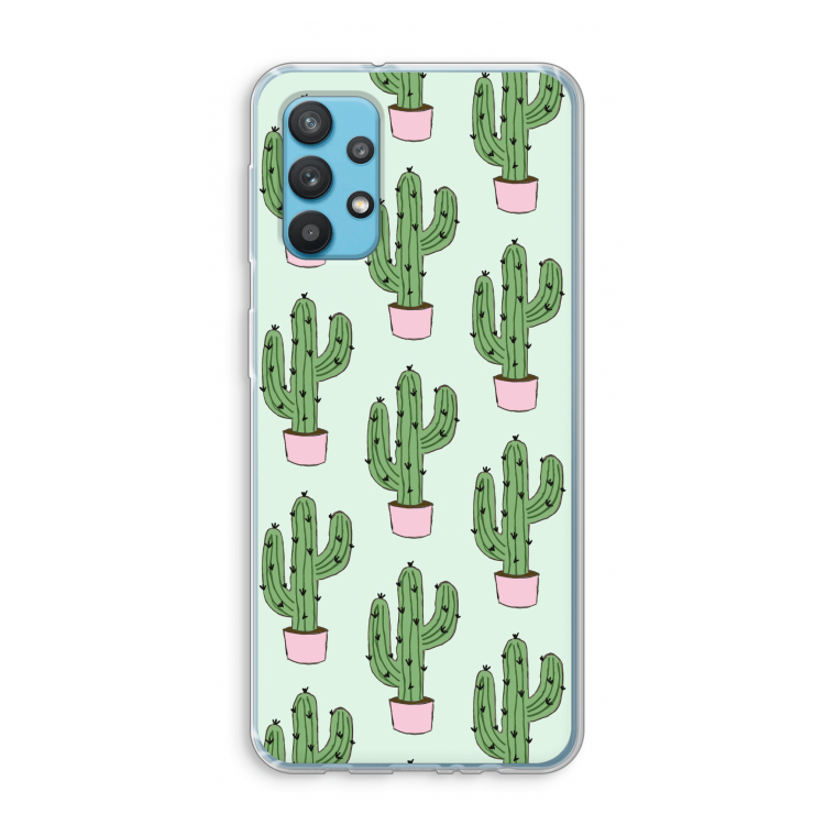 Cactus Lover: Samsung Galaxy A32 4G Transparant Hoesje