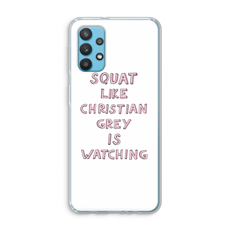 Christian Grey: Samsung Galaxy A32 4G Transparant Hoesje