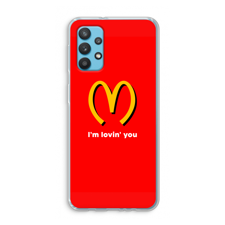I'm lovin' you: Samsung Galaxy A32 4G Transparant Hoesje