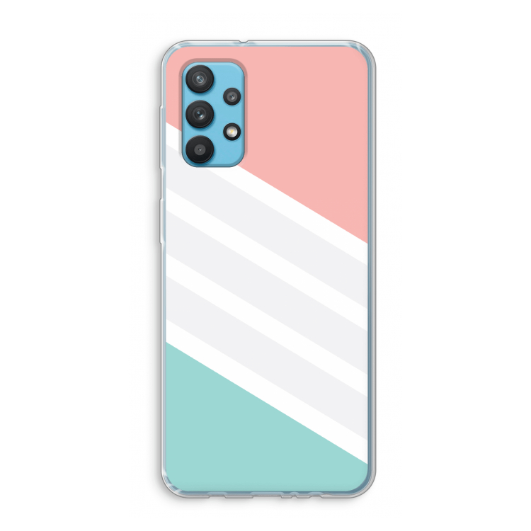 Strepen pastel: Samsung Galaxy A32 4G Transparant Hoesje
