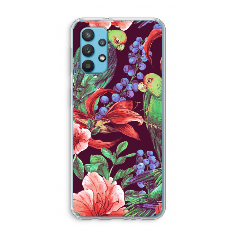 Papegaaien: Samsung Galaxy A32 4G Transparant Hoesje