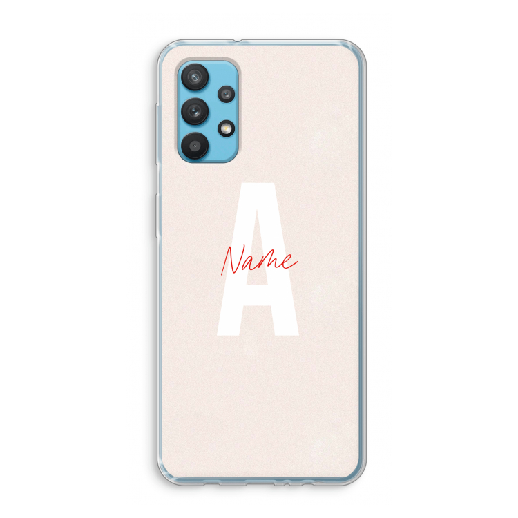 Strawberry Milkshake: Samsung Galaxy A32 4G Transparant Hoesje