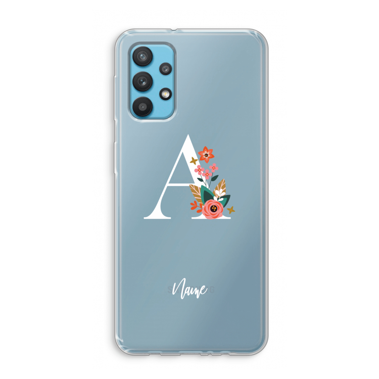 Pink Bouquet: Samsung Galaxy A32 4G Transparant Hoesje