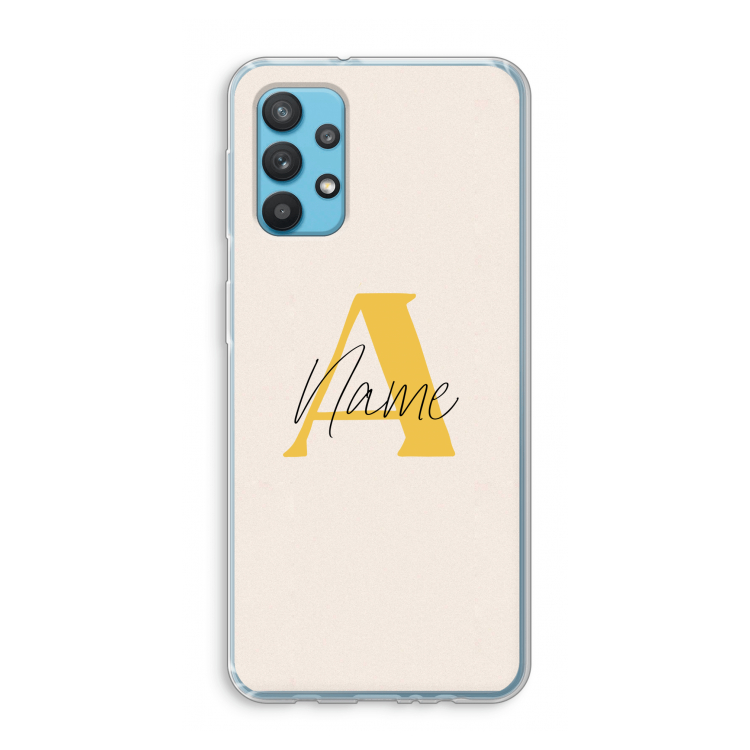Amber Script: Samsung Galaxy A32 4G Transparant Hoesje