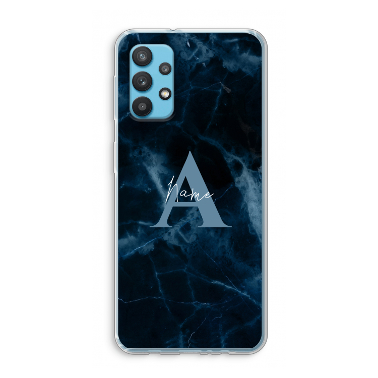 Midnight Marble: Samsung Galaxy A32 4G Transparant Hoesje