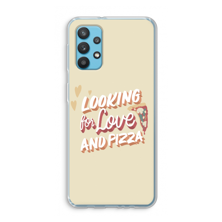 Pizza is the answer: Samsung Galaxy A32 4G Transparant Hoesje