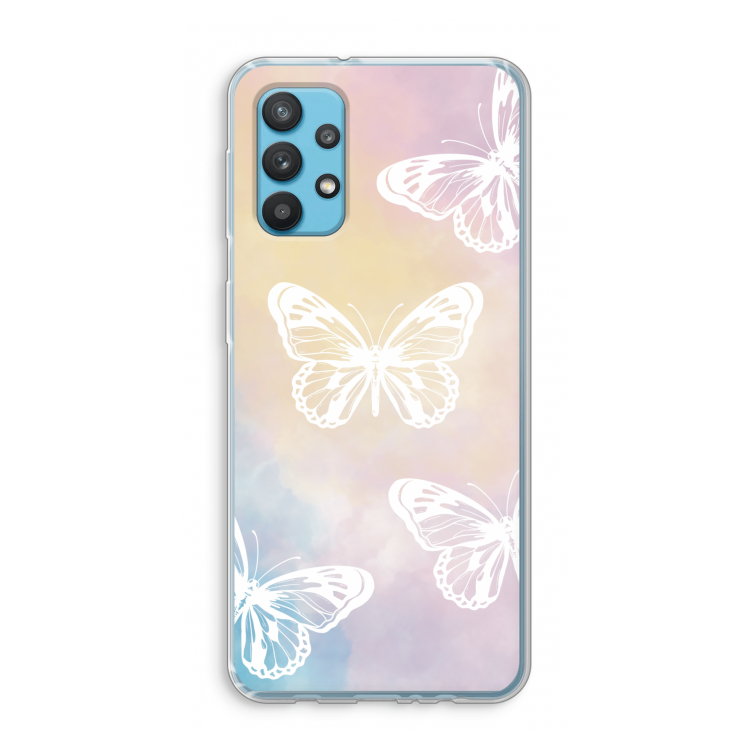 White butterfly: Samsung Galaxy A32 4G Transparant Hoesje