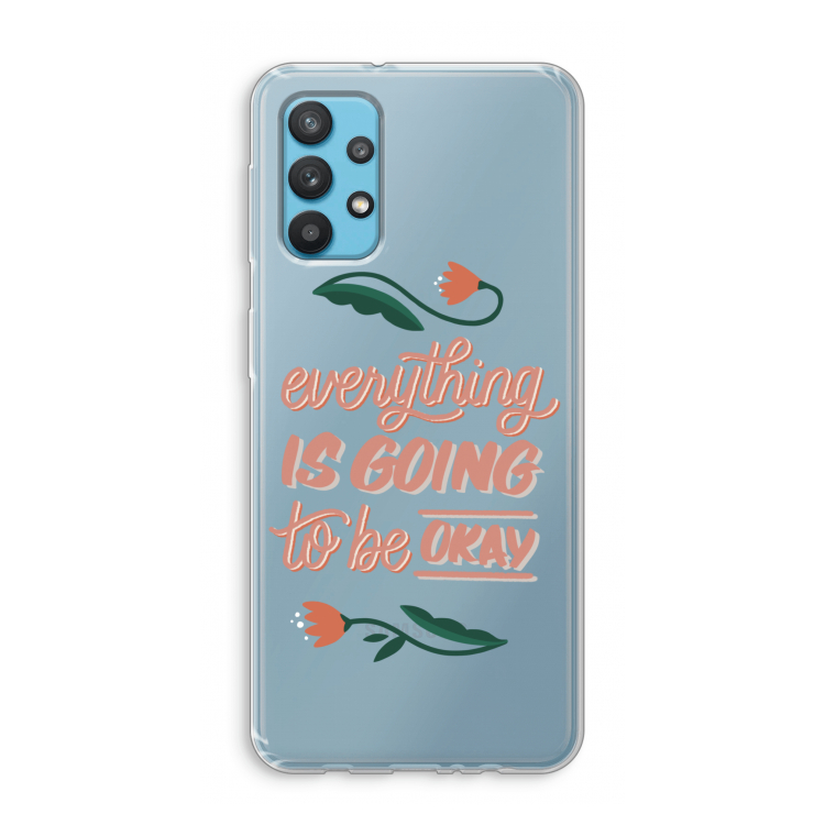 Optimistic flower girl: Samsung Galaxy A32 4G Transparant Hoesje