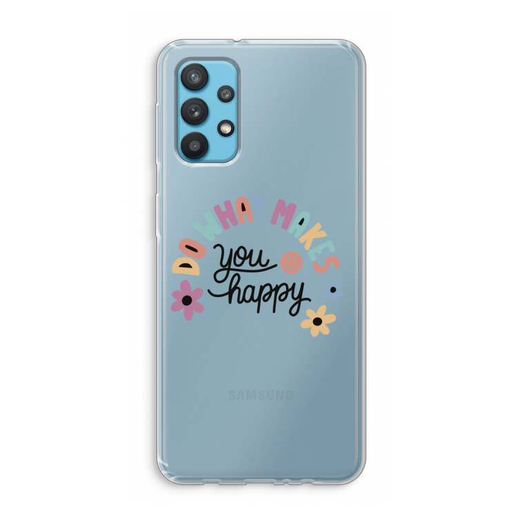Happy days: Samsung Galaxy A32 4G Transparant Hoesje