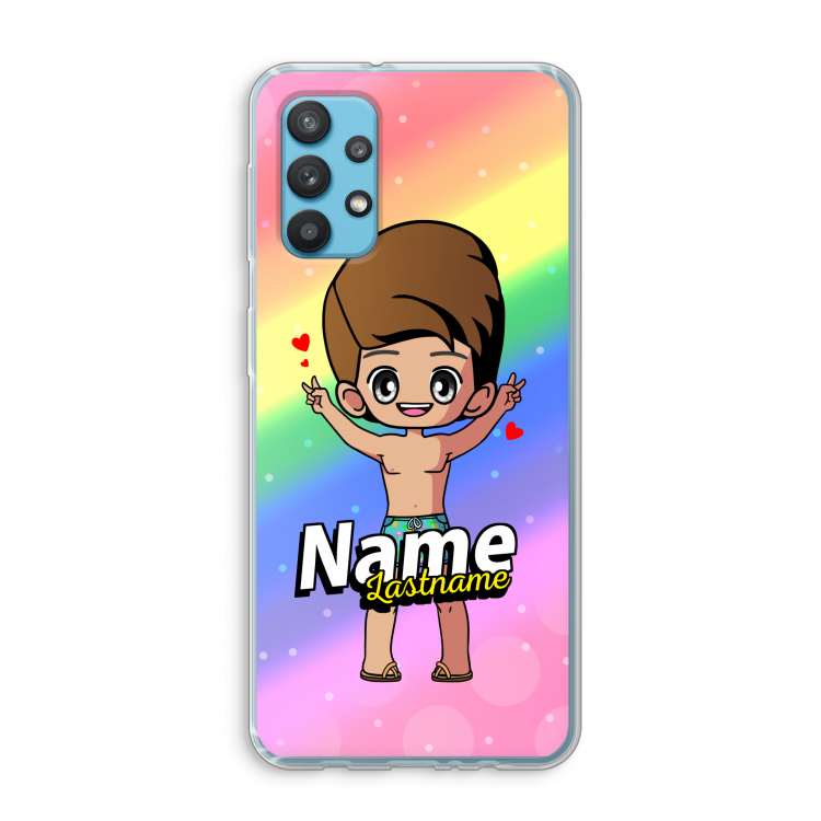 Chibi Maker man: Samsung Galaxy A32 4G Transparant Hoesje