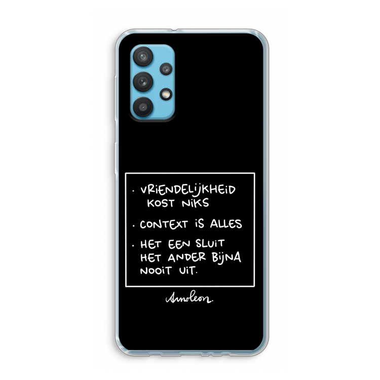 Mijn Motto's: Samsung Galaxy A32 4G Transparant Hoesje