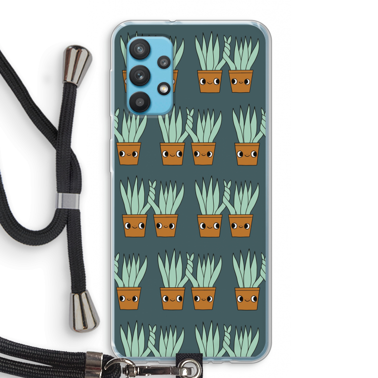 Sansevieria: Samsung Galaxy A32 4G Transparant Hoesje met koord