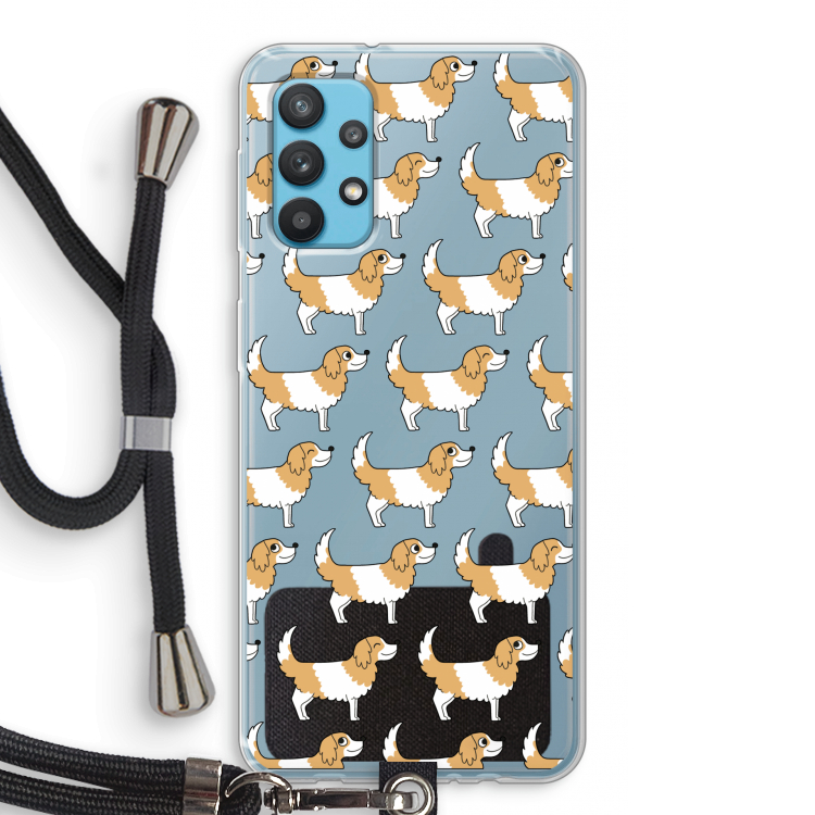 Doggy: Samsung Galaxy A32 4G Transparant Hoesje met koord